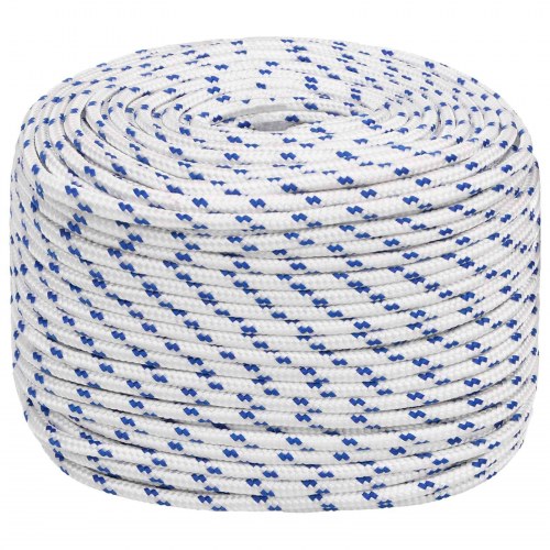 PP-reb 10 mm 100 m - hvid og blå