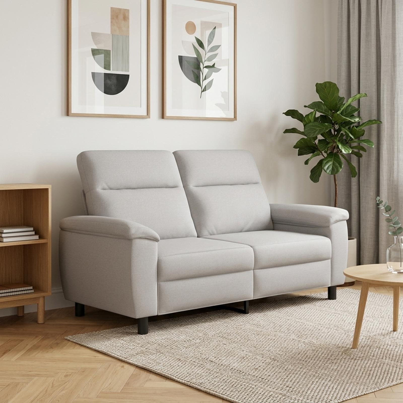 2-personers sofa i skygrå stof - 178 x 90 x 95 cm