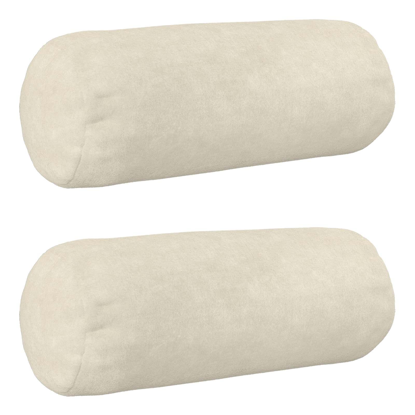 Cylinderpuder HEERLEN 2 stk. - cremefarvet mikrofiberfleece