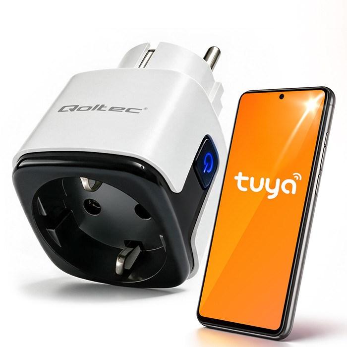 Qoltec Inteligentne gniazdko Wi-Fi 16A | timer | watomierz | Tuya (5901878527109)