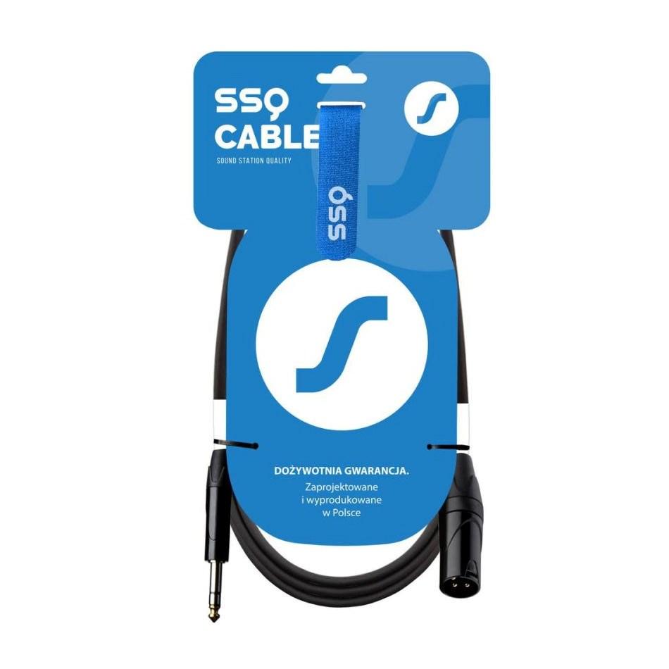 SSQ JSXM10 Kabel - XLR han til stereo jack, 10 m - Sort