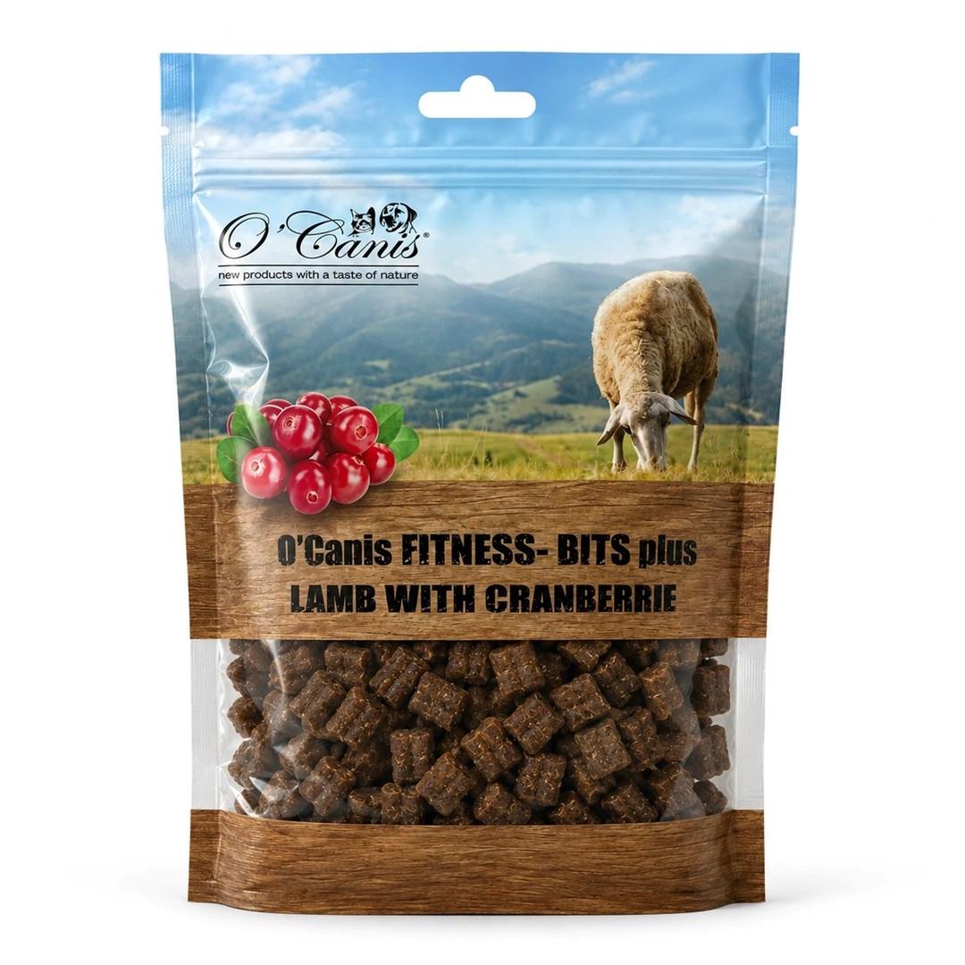 Træningsgodbidder O'Canis Fitness-Bits Plus lam med tranebær Mono - 200 g