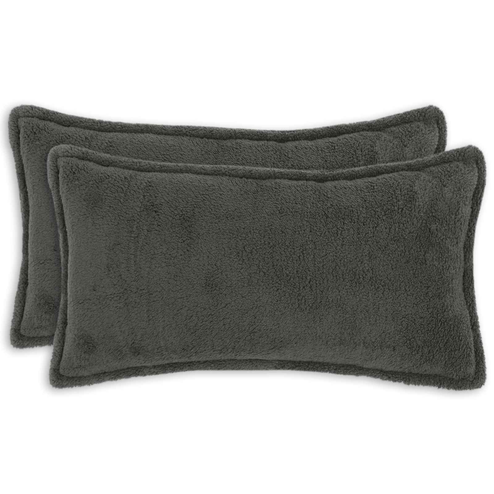 Bouclé-pudebetræk HOUTEN mørkegrå 40 x 70 cm - 2 stk.
