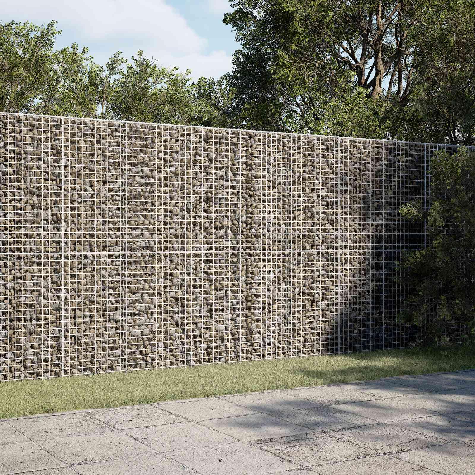 vidaXL Gabion med 3,5 mm Tråd og 5x5 cm Maske 200x10x200 cm