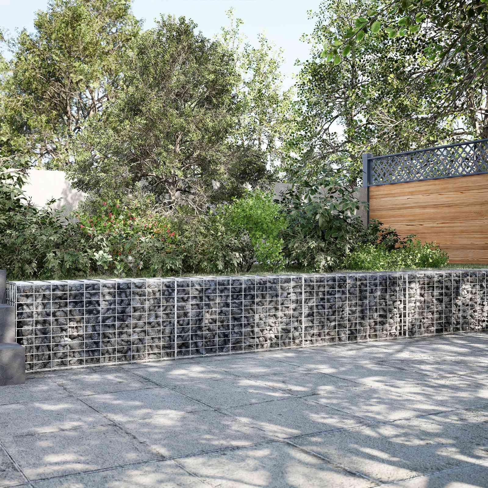 vidaXL Gabion med 3,5 mm tråd og 5x10 cm mesh 400x50x50 cm