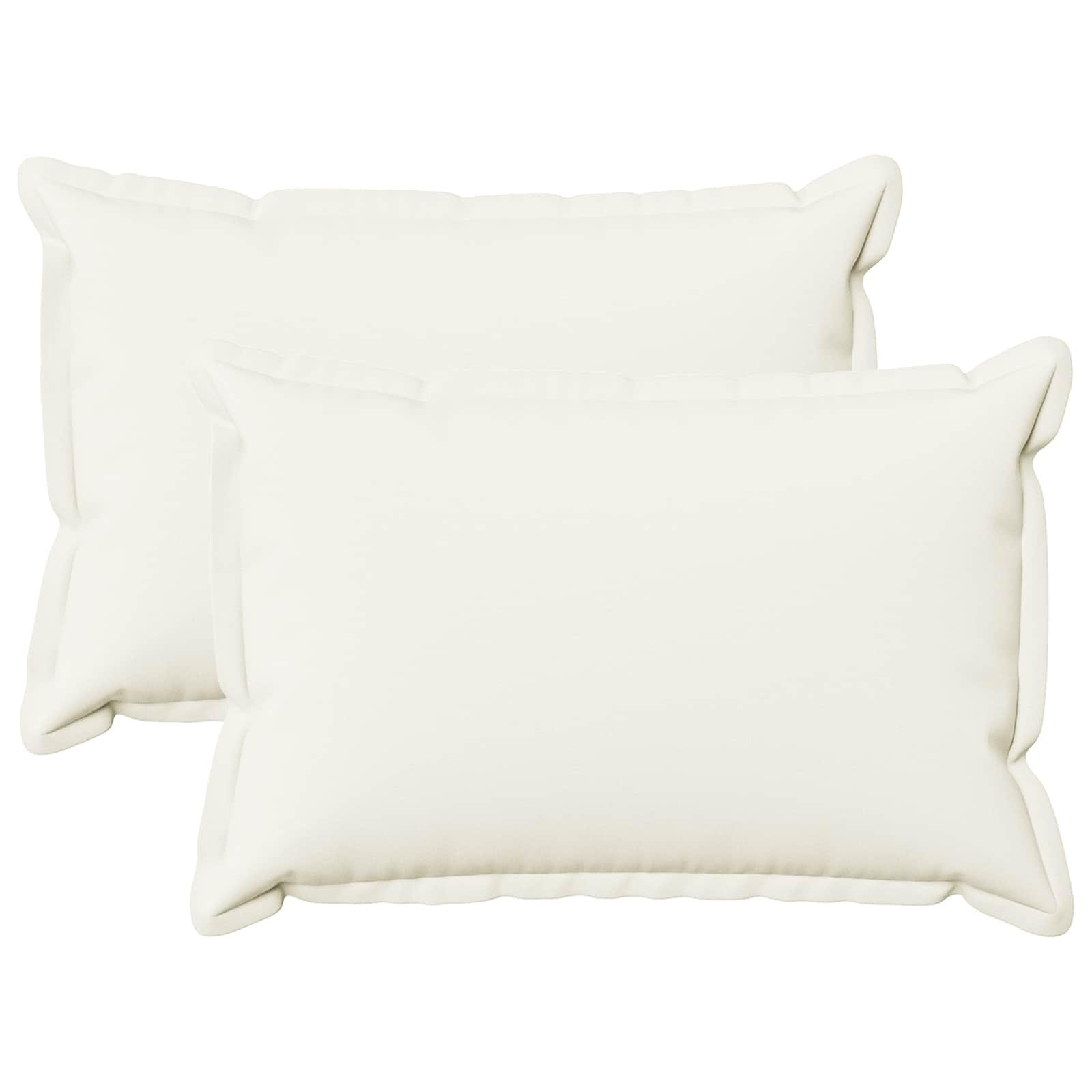 Pyntepuder HOUTEN 2 stk. 40 x 60 cm - hvid
