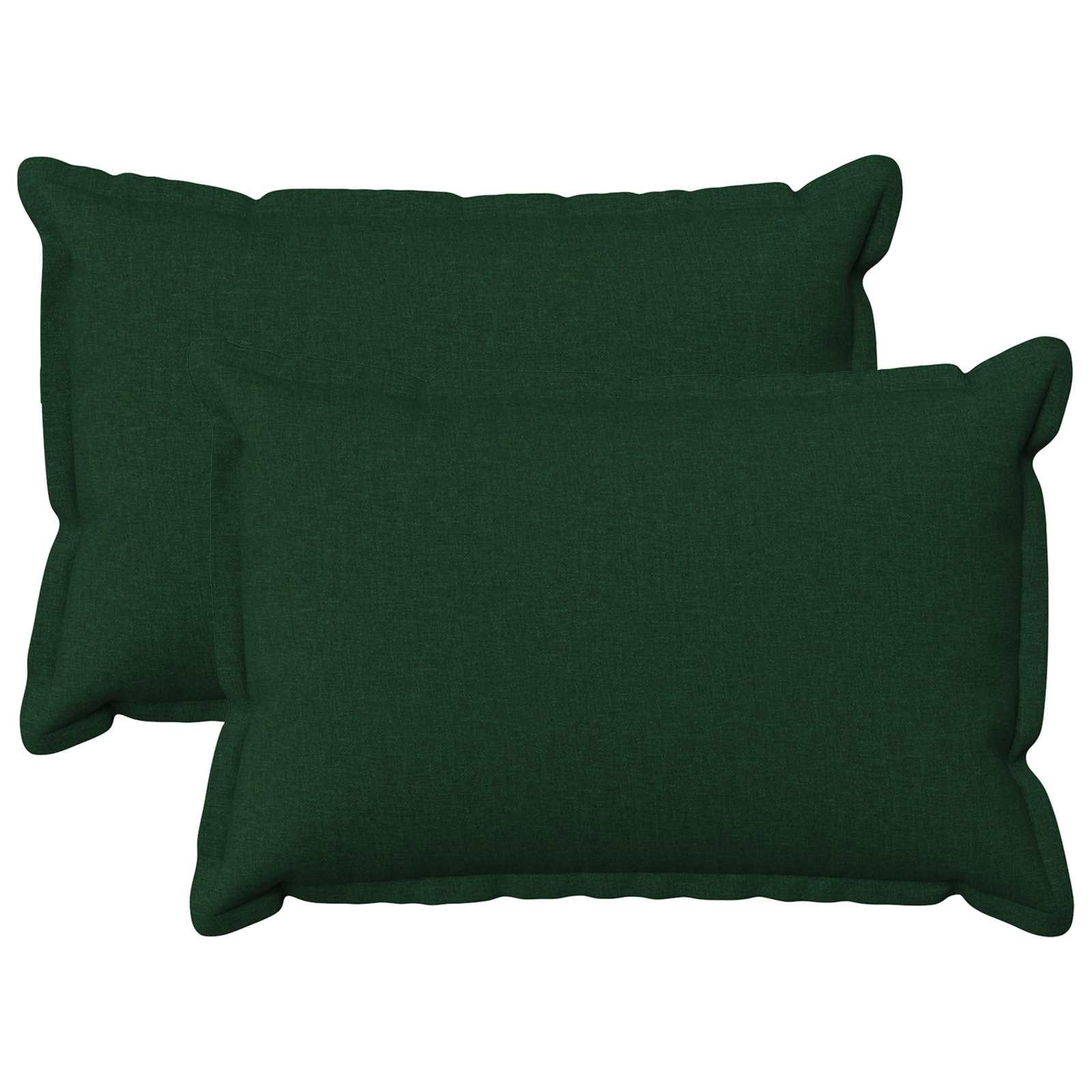 Pudebetræk HOUTEN 2 stk. 50 x 75 cm faux linned - mørkegrøn