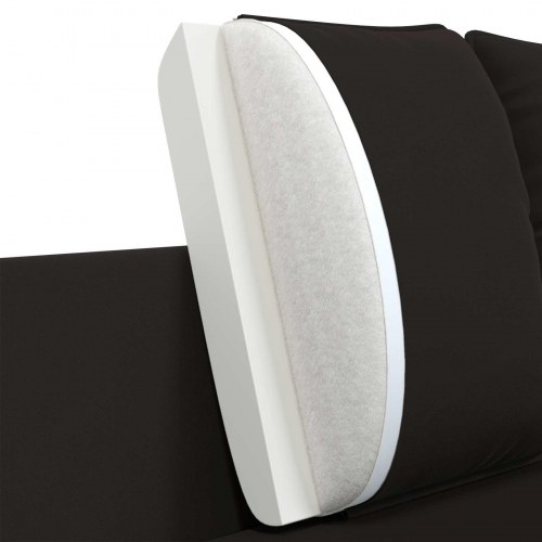 2-personers sofa i sort fløjl - 188 x 81 x 89 cm