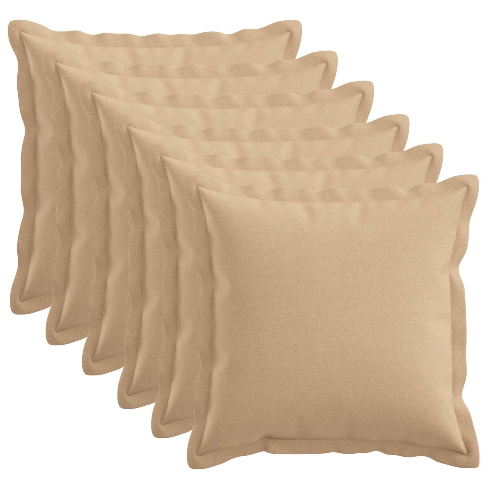 Pyntepuder HOUTEN 6 stk. - cremefarvet 35 x 35 cm