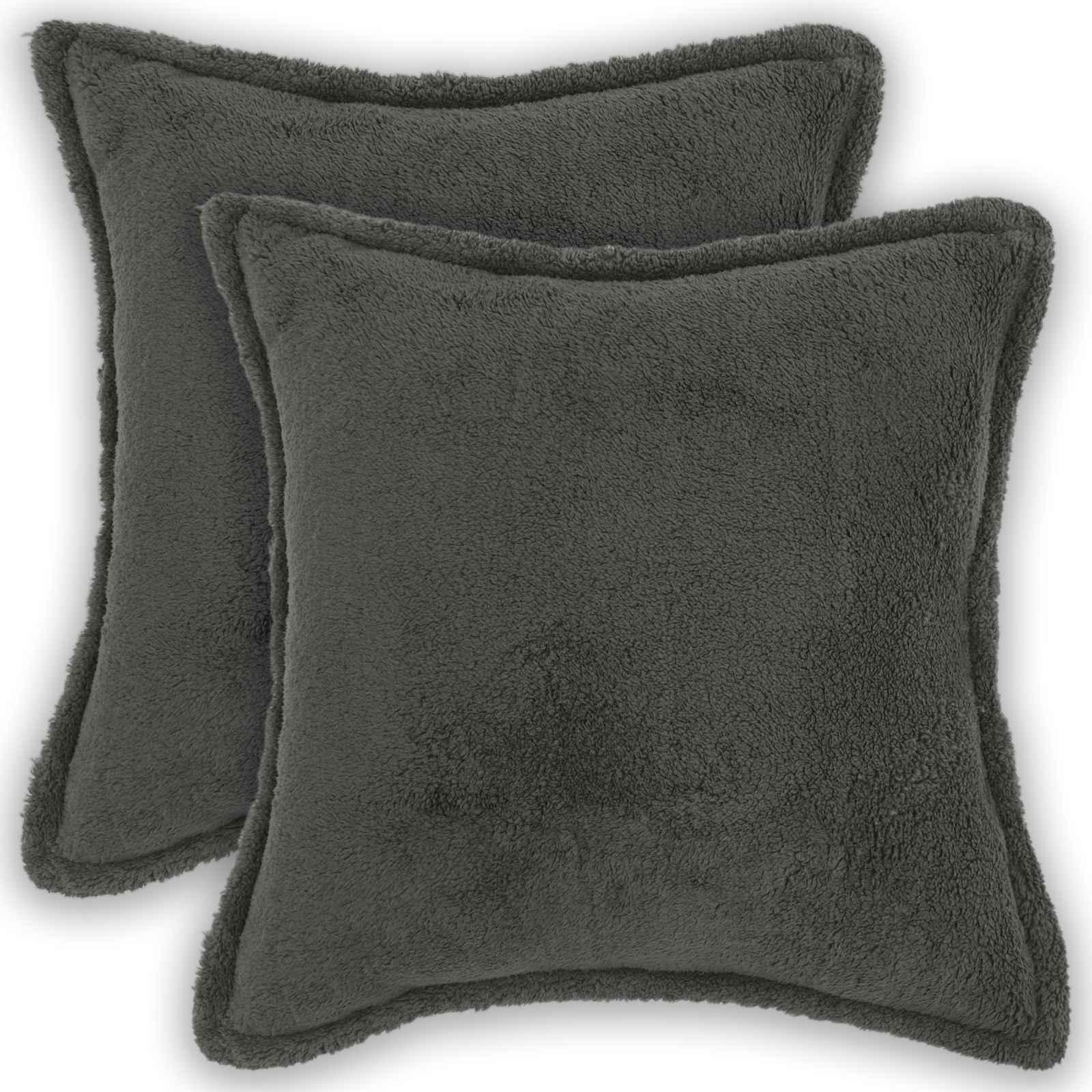 Pudebetræk HOUTEN 2 stk. - mørkegrå 30 x 30 cm bouclé