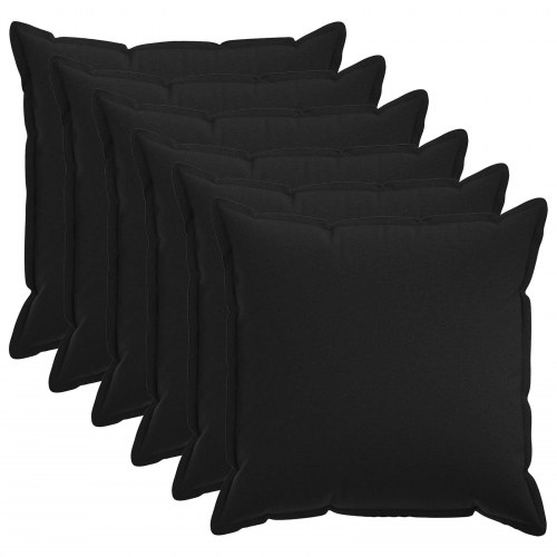 Pudebetræk HOUTEN 6 stk. 60 x 60 cm - sort