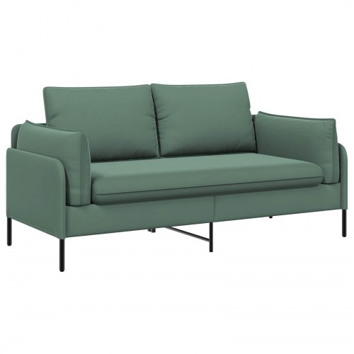 2-personers sofa havgrøn 188 x 81 x 89 cm - fløjl