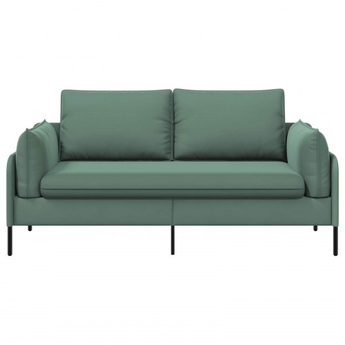 2-personers sofa havgrøn 188 x 81 x 89 cm - fløjl