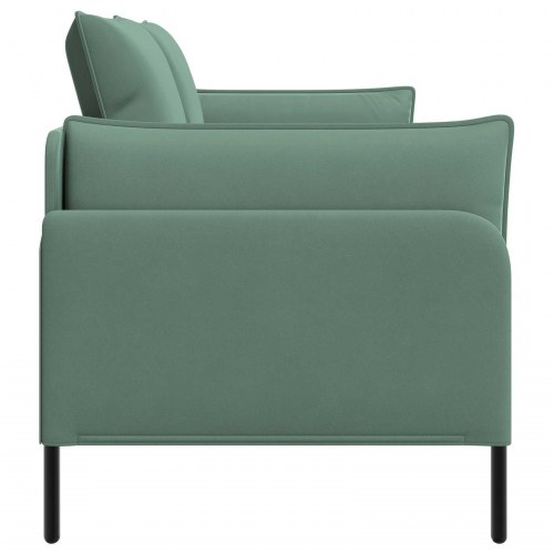 2-personers sofa havgrøn 188 x 81 x 89 cm - fløjl