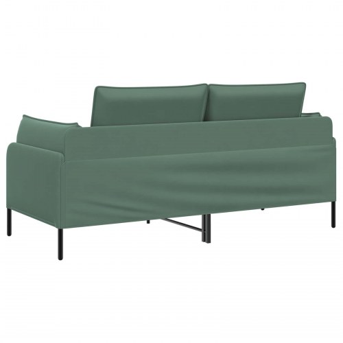 2-personers sofa havgrøn 188 x 81 x 89 cm - fløjl