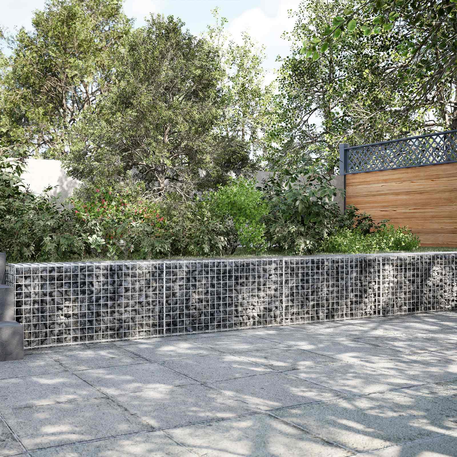 vidaXL Gabion med 3,5 mm Tråd og 5x5 cm Maske 500x10x50 cm
