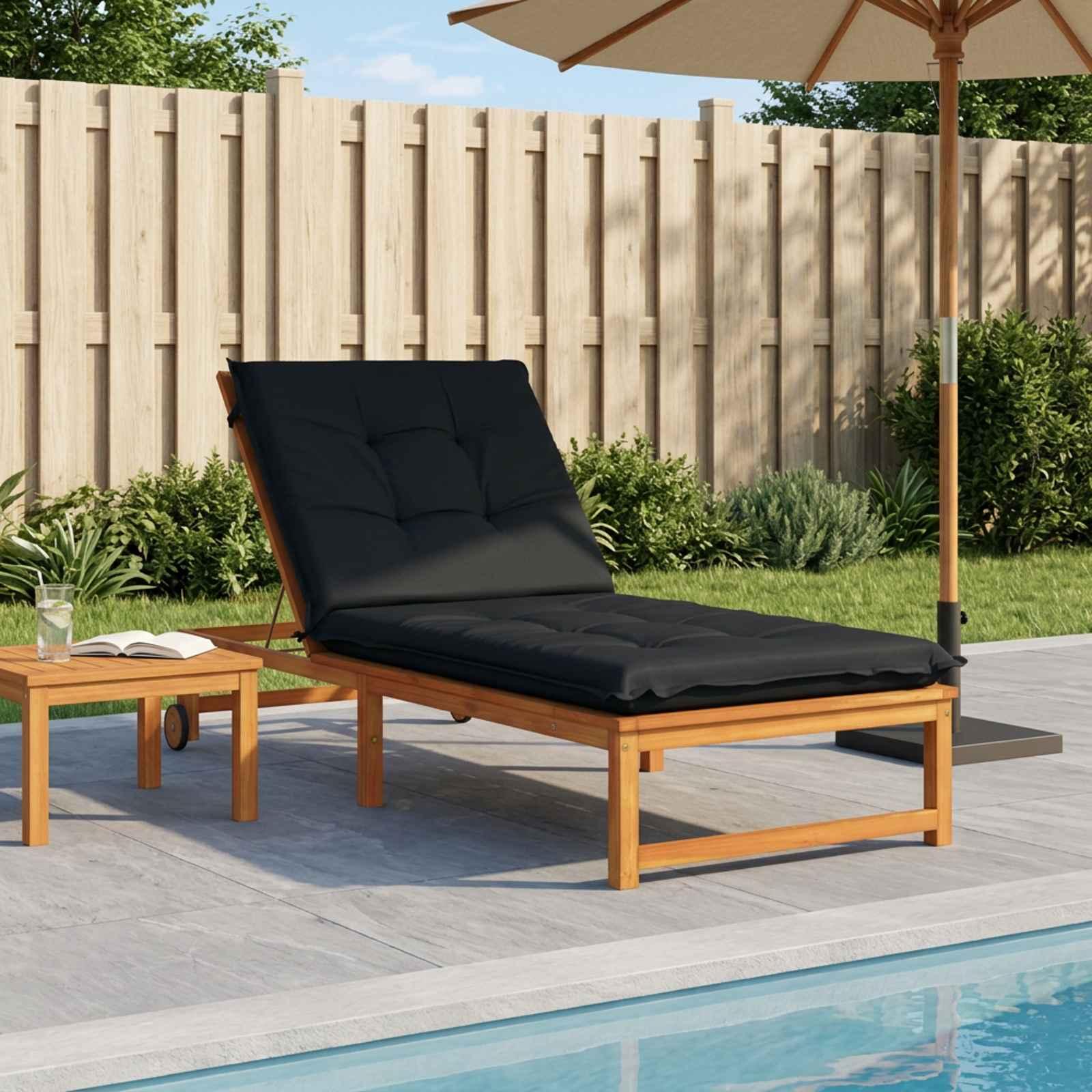 vidaXL Solseng Pude GEMERT 100% polyester Mørk blå 190 x 80 x 9 cm