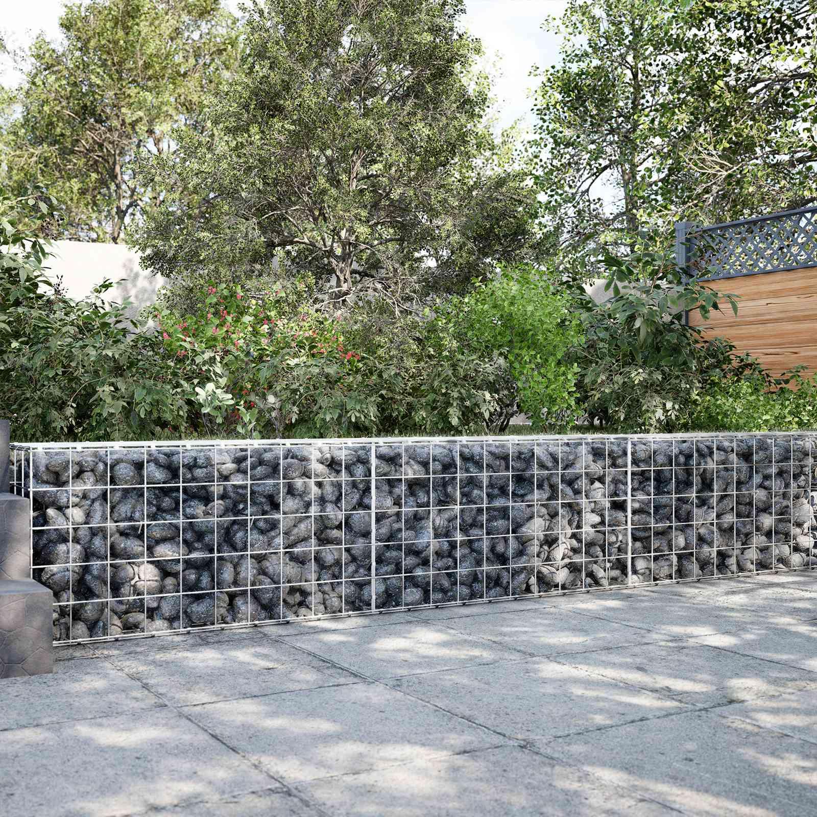 vidaXL Gabion med 5 mm Tråd og 10x10 cm Net 200x10x50 cm