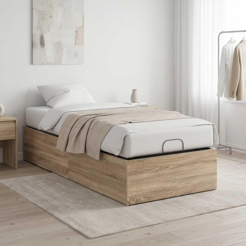 Sengeomkransning til justerbar sengebund 90 x 190 cm - Sonoma-eg