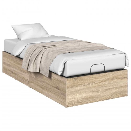 Sengeomkransning til justerbar sengebund 90 x 190 cm - Sonoma-eg