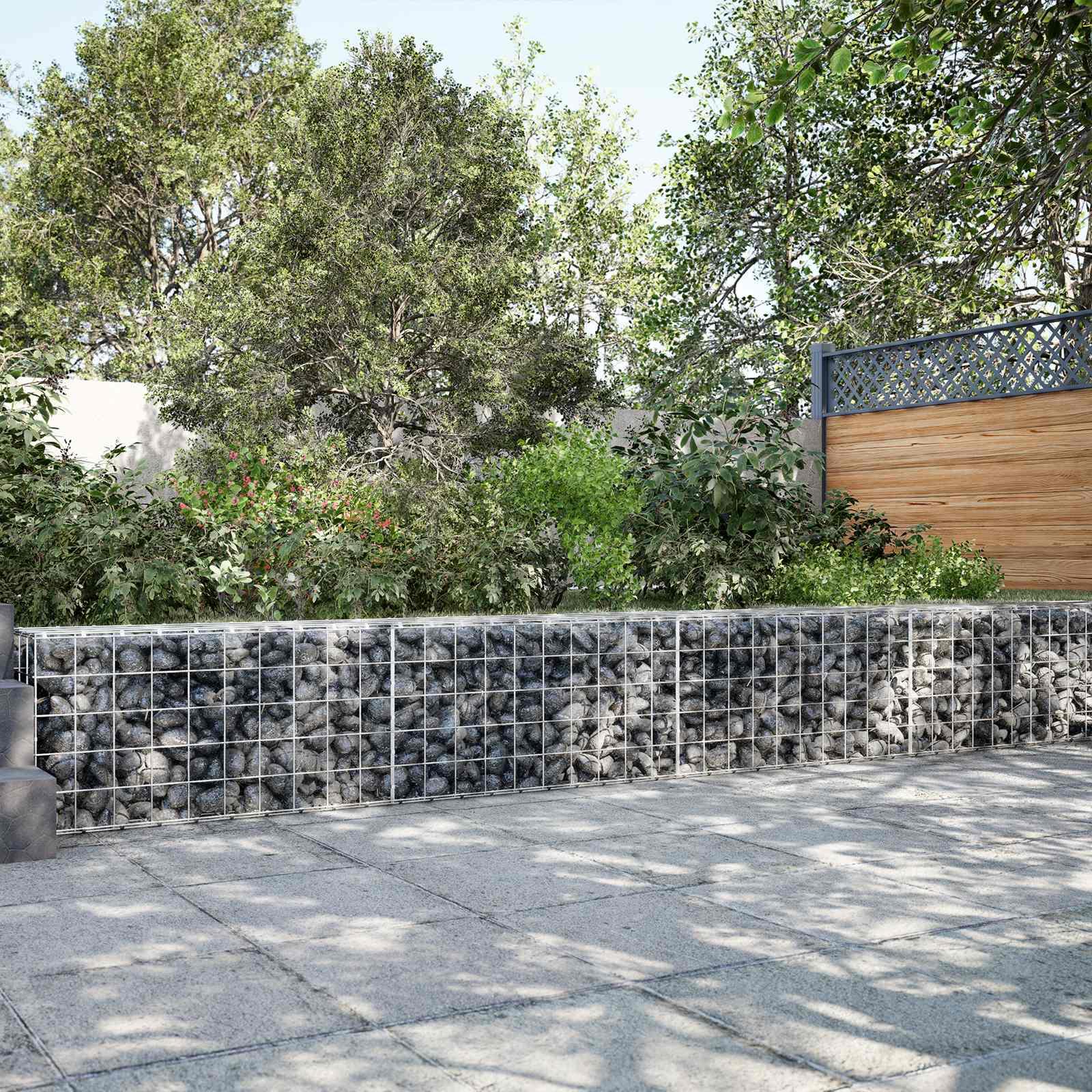 vidaXL Gabion med 3,5 mm tråd og 10x10 cm net 500x30x50 cm