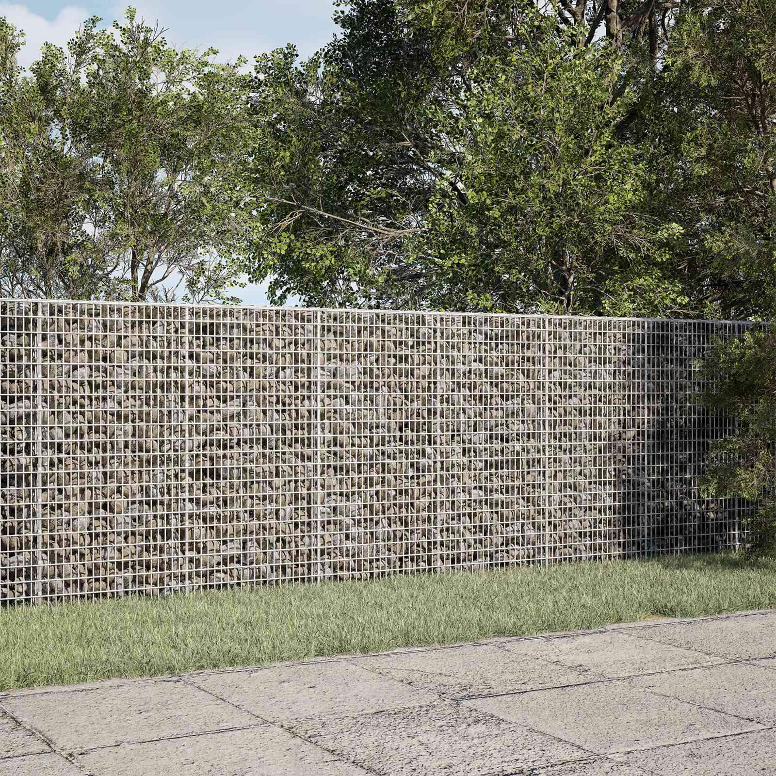 vidaXL Gabion med 3,5 mm tråd og 5x2,5 cm net 300x20x100 cm