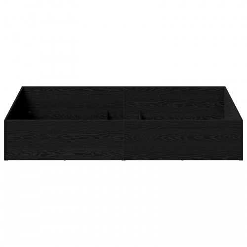 Sengeomkransning til justerbar sengebund - sort eg 100 x 200 cm
