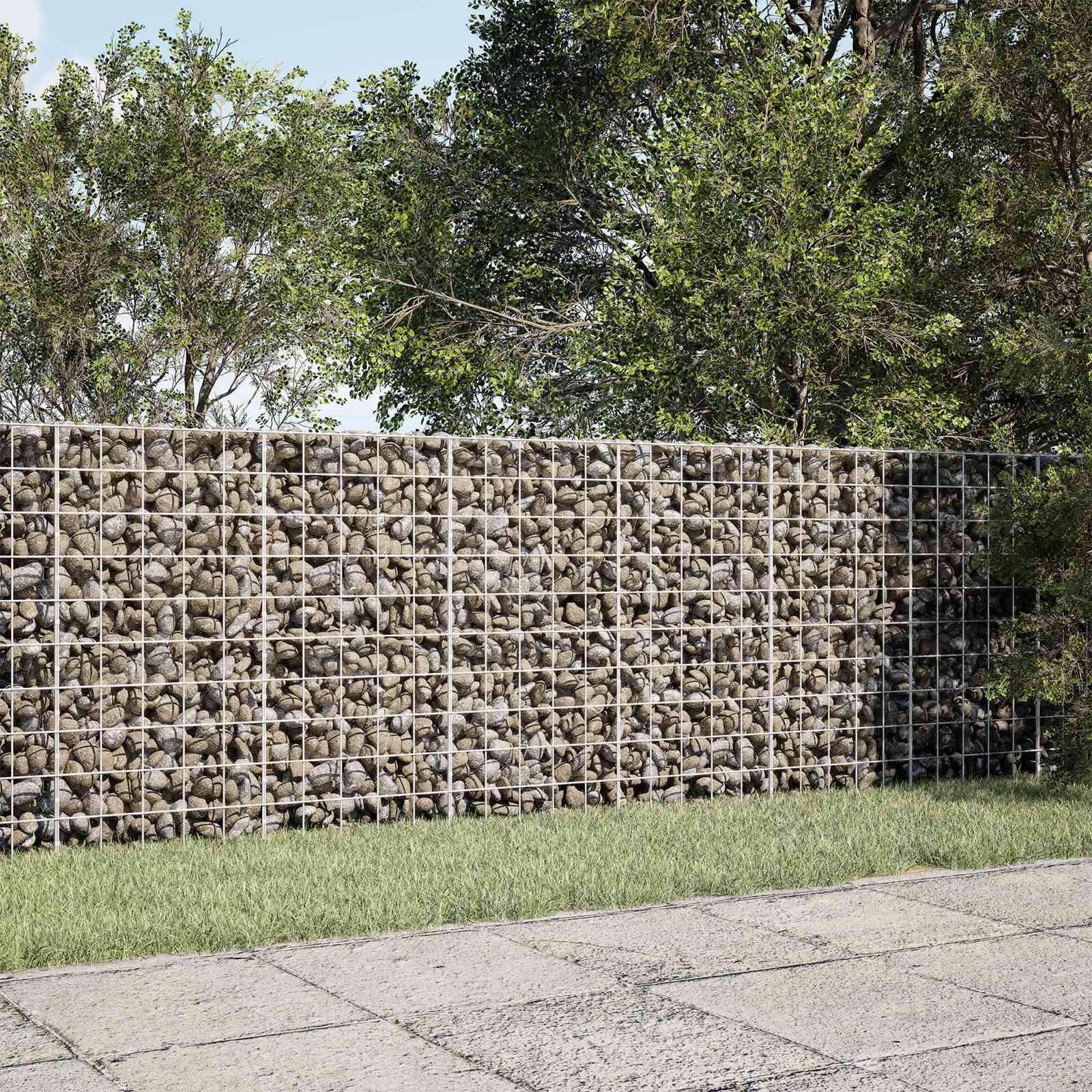 vidaXL Gabion med 5 mm tråd og 10x10 cm net 200x20x100 cm