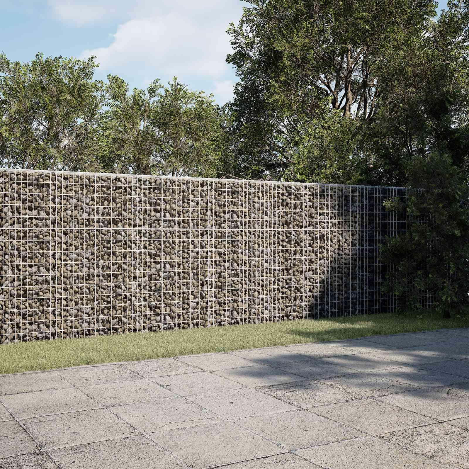 Gabionkurv 800 x 20 x 150 cm - galvaniseret stål