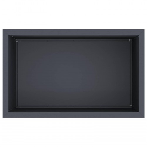 Plantekasse med LED i stål - antracit, 50 x 80 x 48 cm