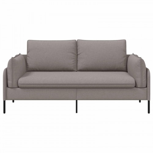 2-personers sofa i stof - gråbrun, 188 x 81 x 89 cm