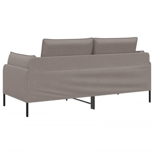 2-personers sofa i stof - gråbrun, 188 x 81 x 89 cm