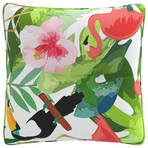Rygpude PUTTEN - flerfarvet 40 x 40 x 10 cm