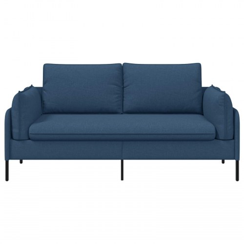 2-personers sofa i blå stof - 188 x 81 x 89 cm