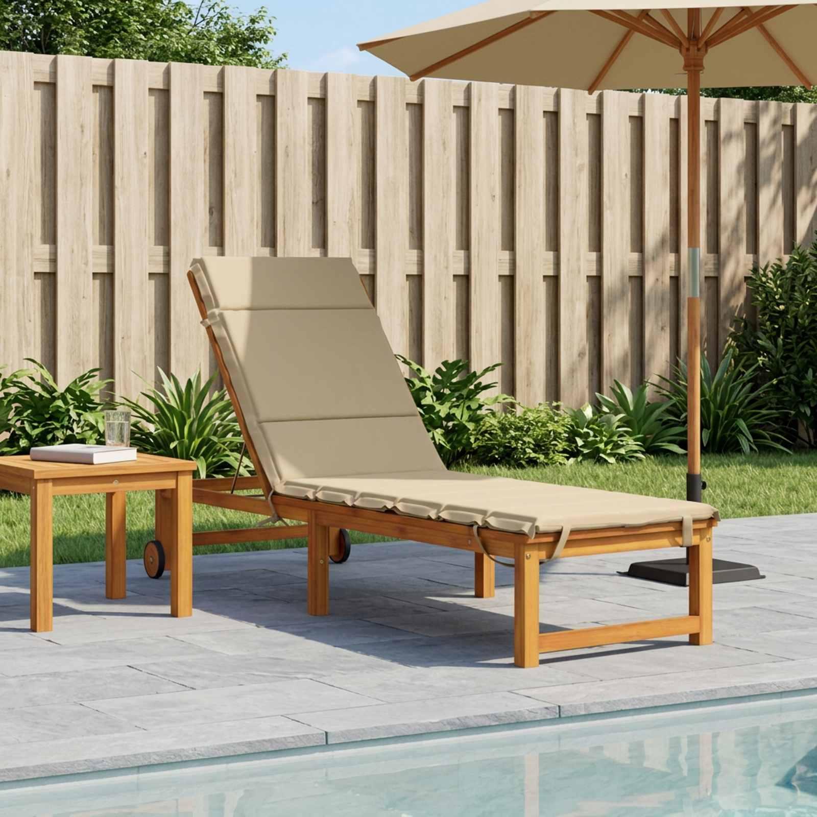 Solsengspude GEMERT - beige 200 x 60 x 3 cm