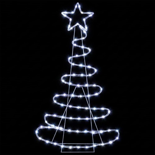 LED-juletræ LOVIISA 100 LED'er - kold hvid 51 x 99 cm