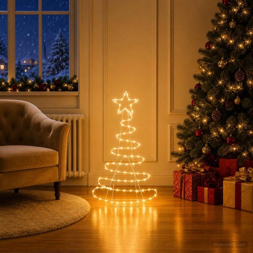 LED-juletræ LOVIISA 100 LED varm hvid 51 x 99 cm