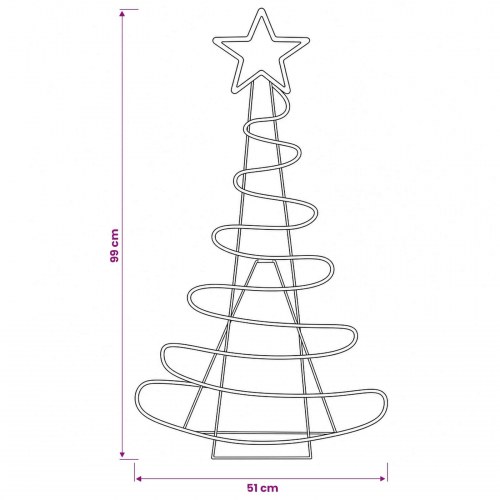 LED-juletræ LOVIISA 100 LED varm hvid 51 x 99 cm