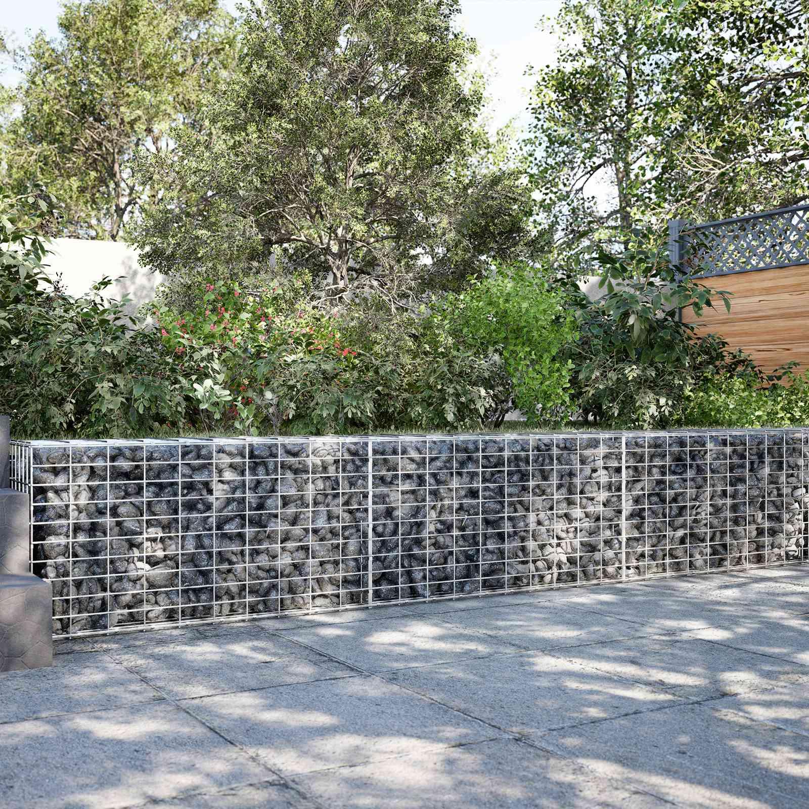 vidaXL Gabion med 5 mm Tråd og 5x10 cm Maske 250x20x50 cm