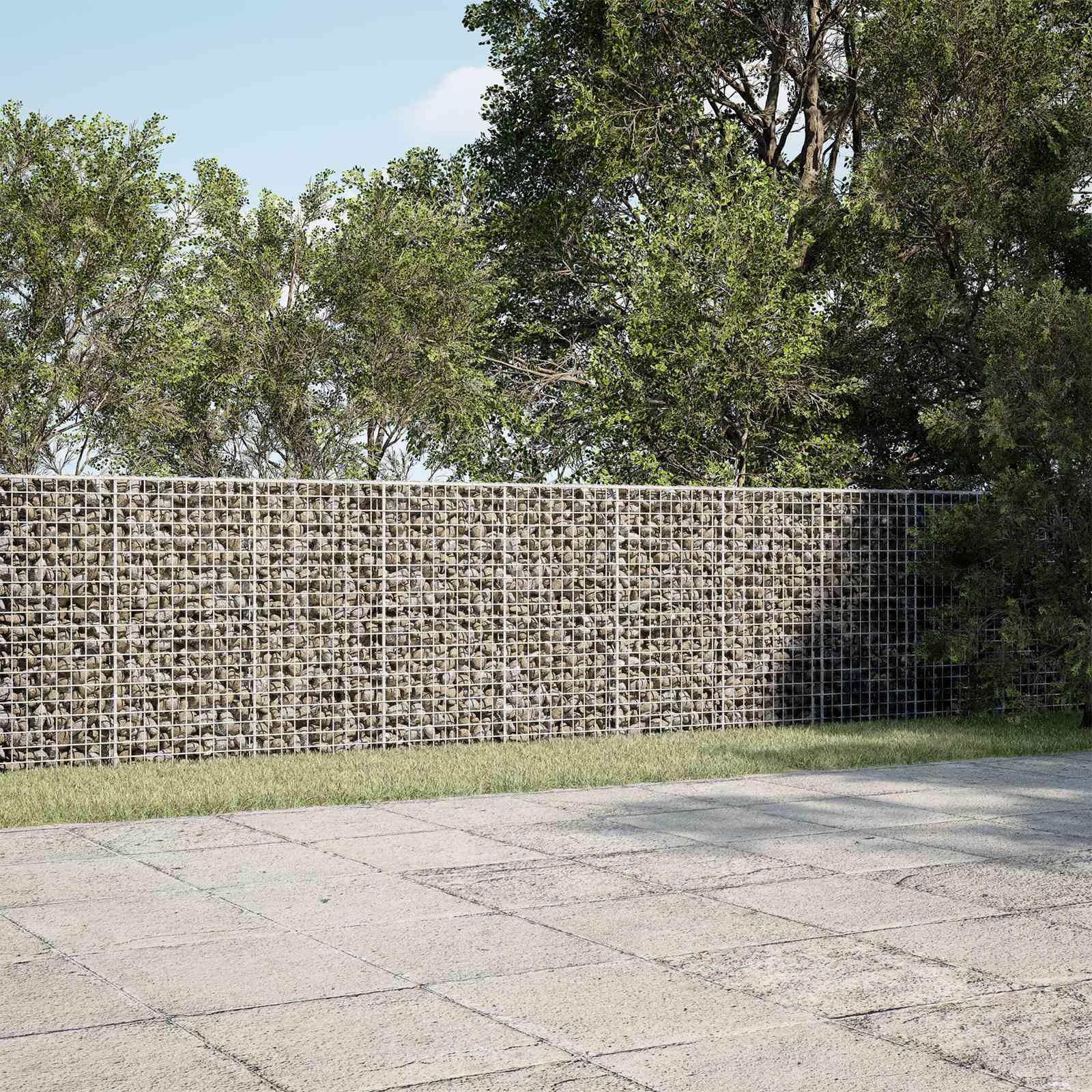 vidaXL Gabion med 3,5 mm Tråd og 5x5 cm Maske 350x10x100 cm