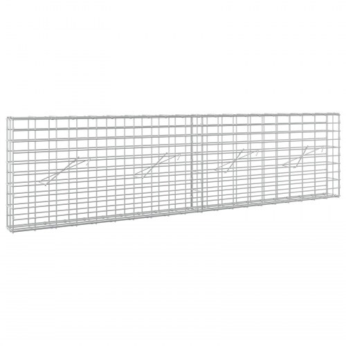Gabionkurv 200 x 10 x 50 cm - galvaniseret stål