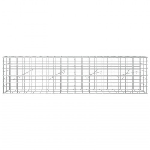 Gabionkurv 200 x 10 x 50 cm - galvaniseret stål