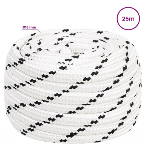Universaltov 18 mm 25 m - hvid polyester