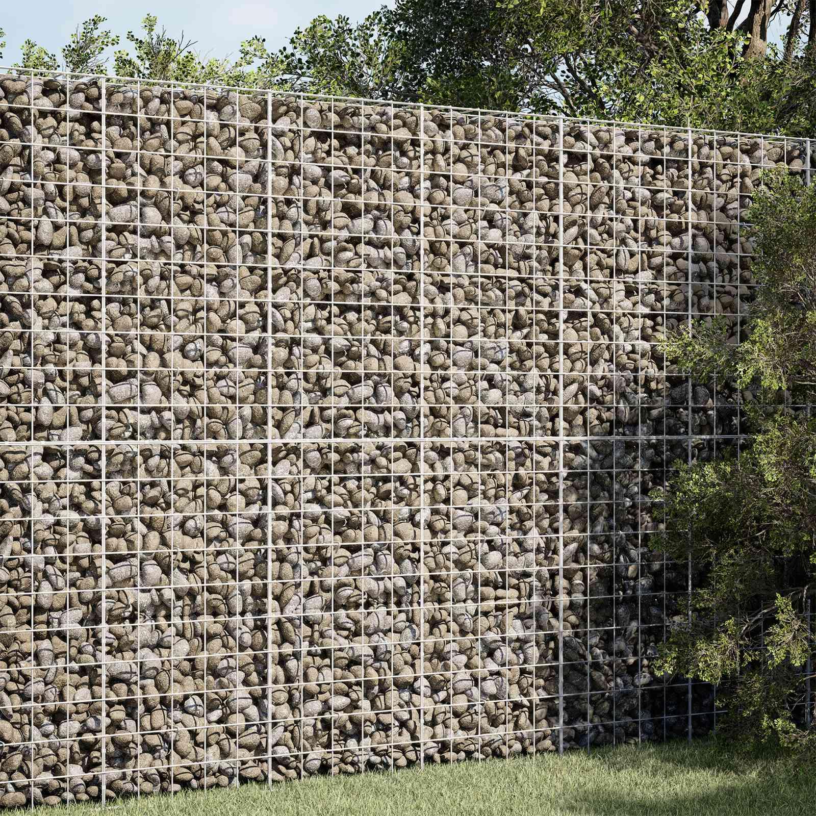 vidaXL Gabion med 5 mm Tråd og 10x10 cm Net 50x20x200 cm