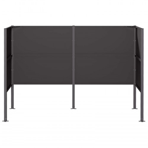 Affaldsbeholderskjuler i stål - sort, 167 x 85 x 113 cm
