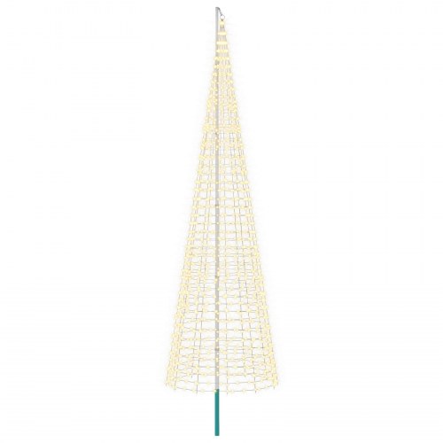 Juletræslys med flagstang og jordspyd 500 cm 1534 LED - varm hvid