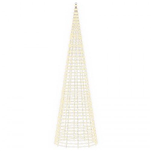 Juletræslys med flagstang og jordspyd 500 cm 1534 LED - varm hvid