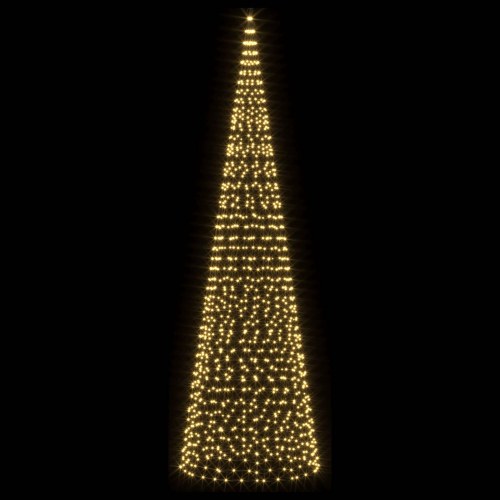 Juletræslys med flagstang og jordspyd 500 cm 1534 LED - varm hvid