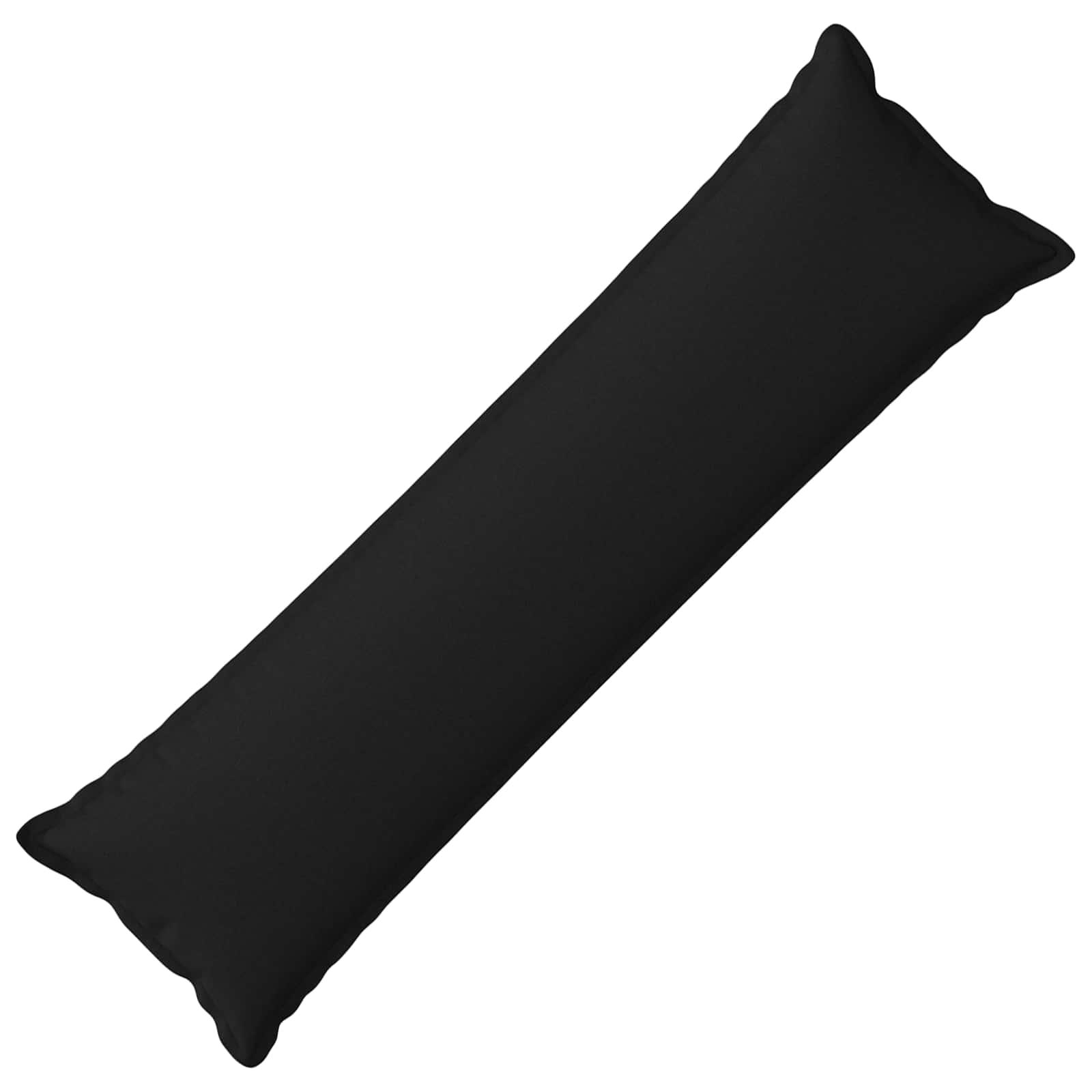 Pudebetræk HOUTEN i faux linned - sort 40 x 145 cm