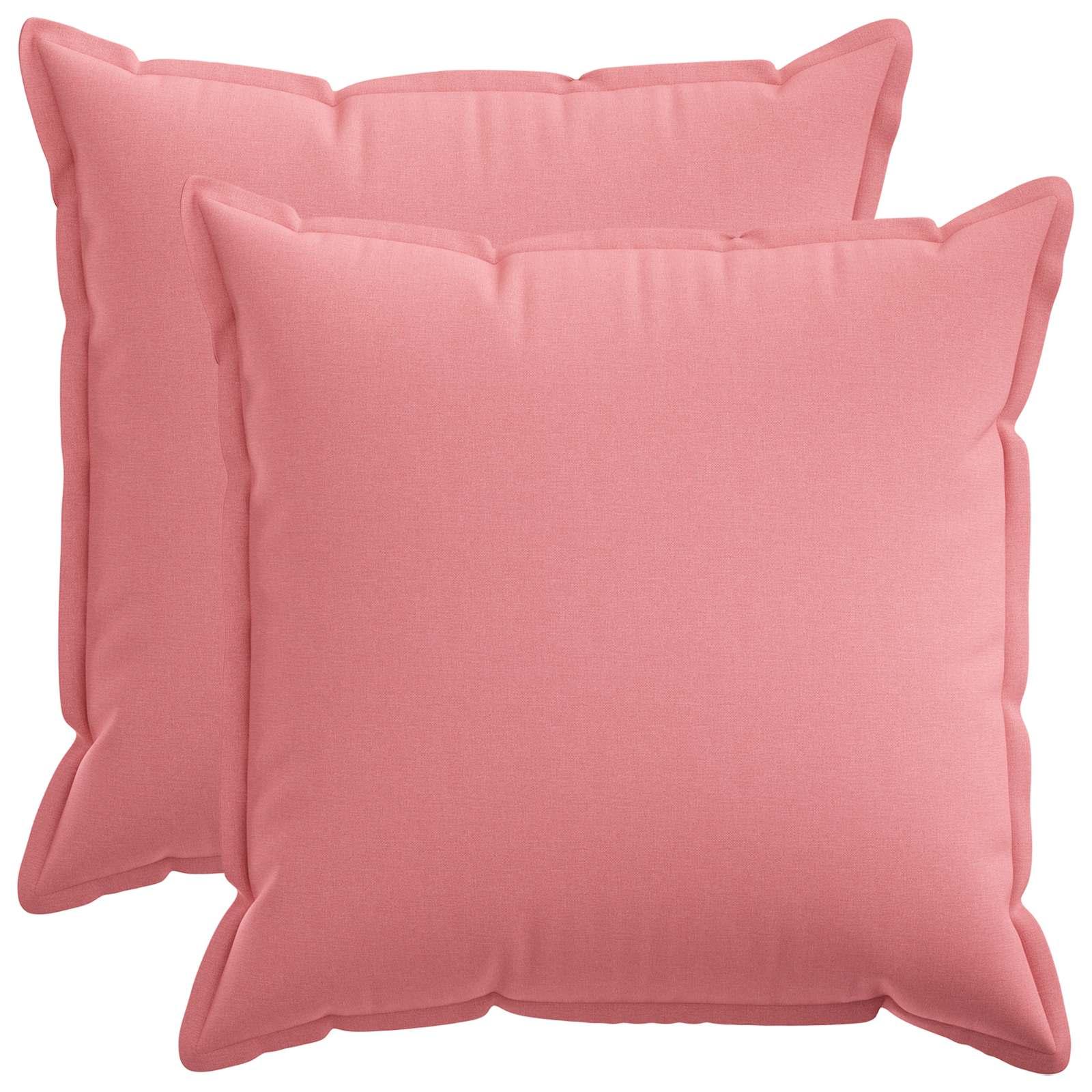 vidaXL Pudebetræk 2 stk. HOUTEN Lyserød 70 x 70 cm Faux Linned